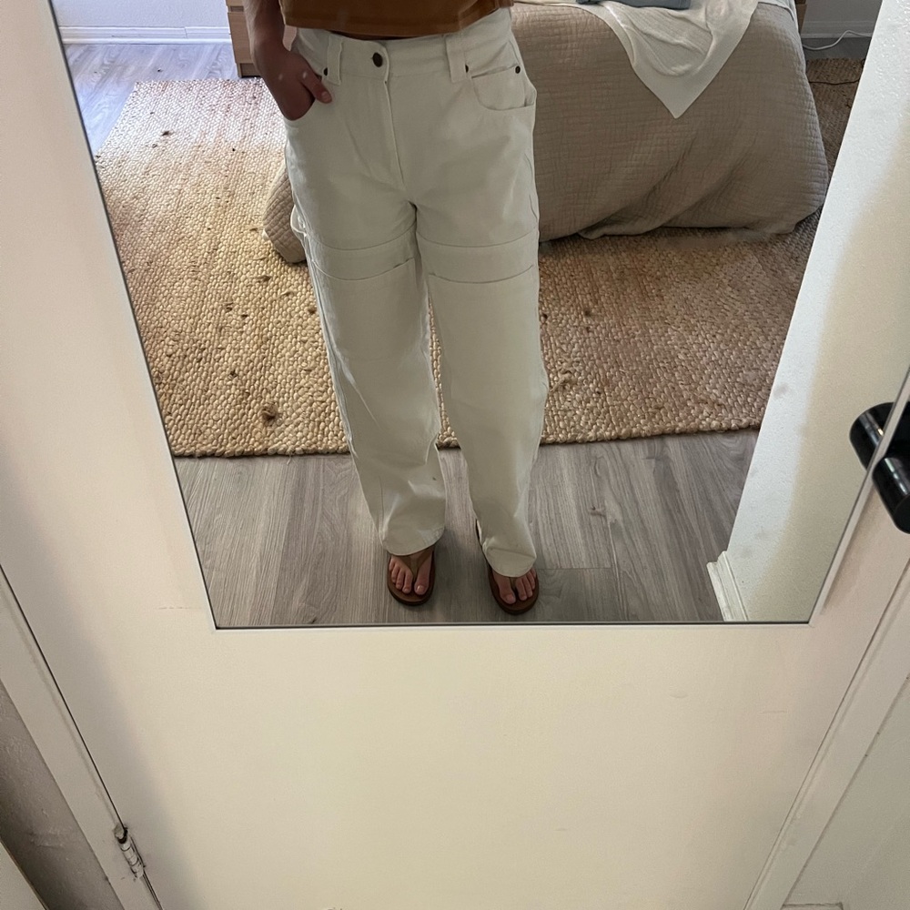 Afends White Cargo Pants